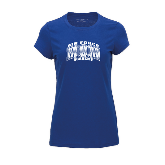 Mom Air Force Academy Essential Crew Tee Electric Blue