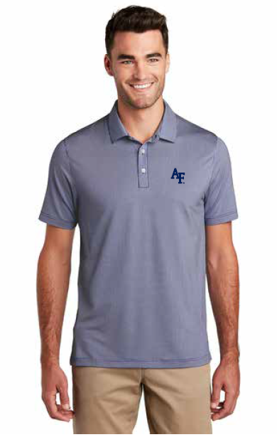 Men's Dark Blue Gingham Check Polo by Port Authority