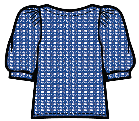 Twill Puff Sleeve Blouse