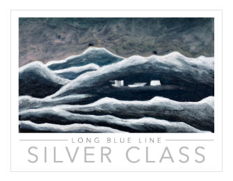 Silver Class Long Blue Line Individual Folding Card