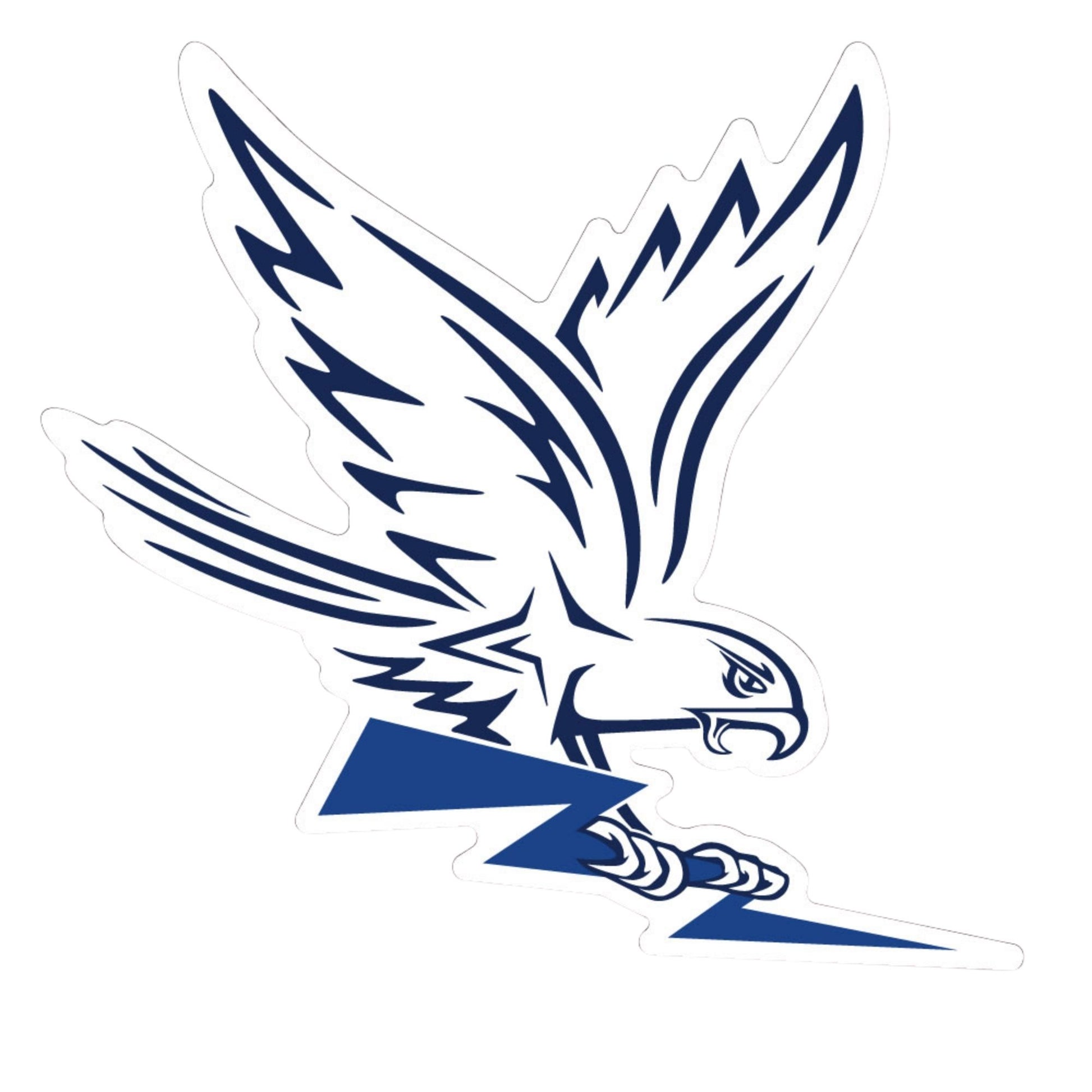Air Force Spirit Falcon textured sticker with lightning bolt graphic