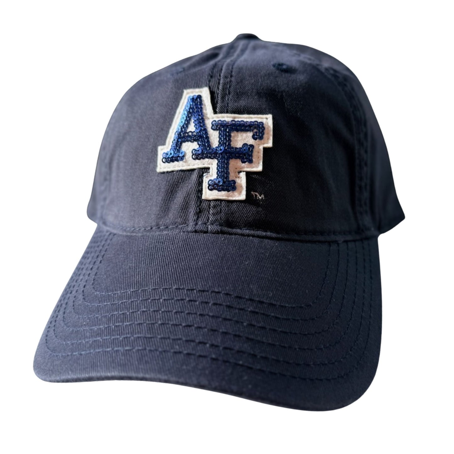 Women's Relaxed Twill Sequined Air Force Hat Dark Blue