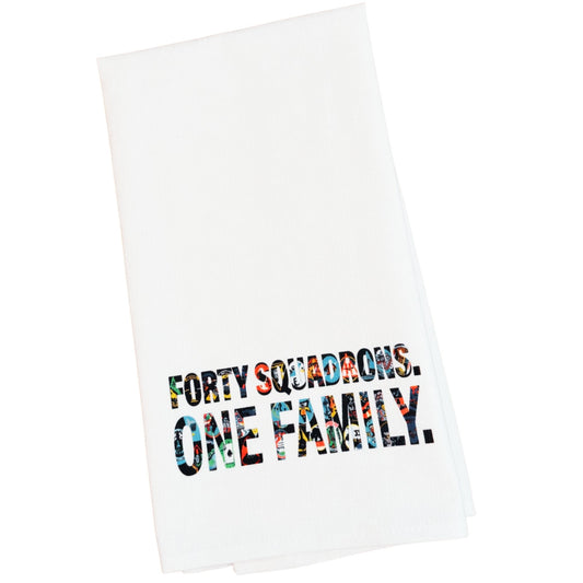 Forty Squadrons. One Family. Tea Towel
