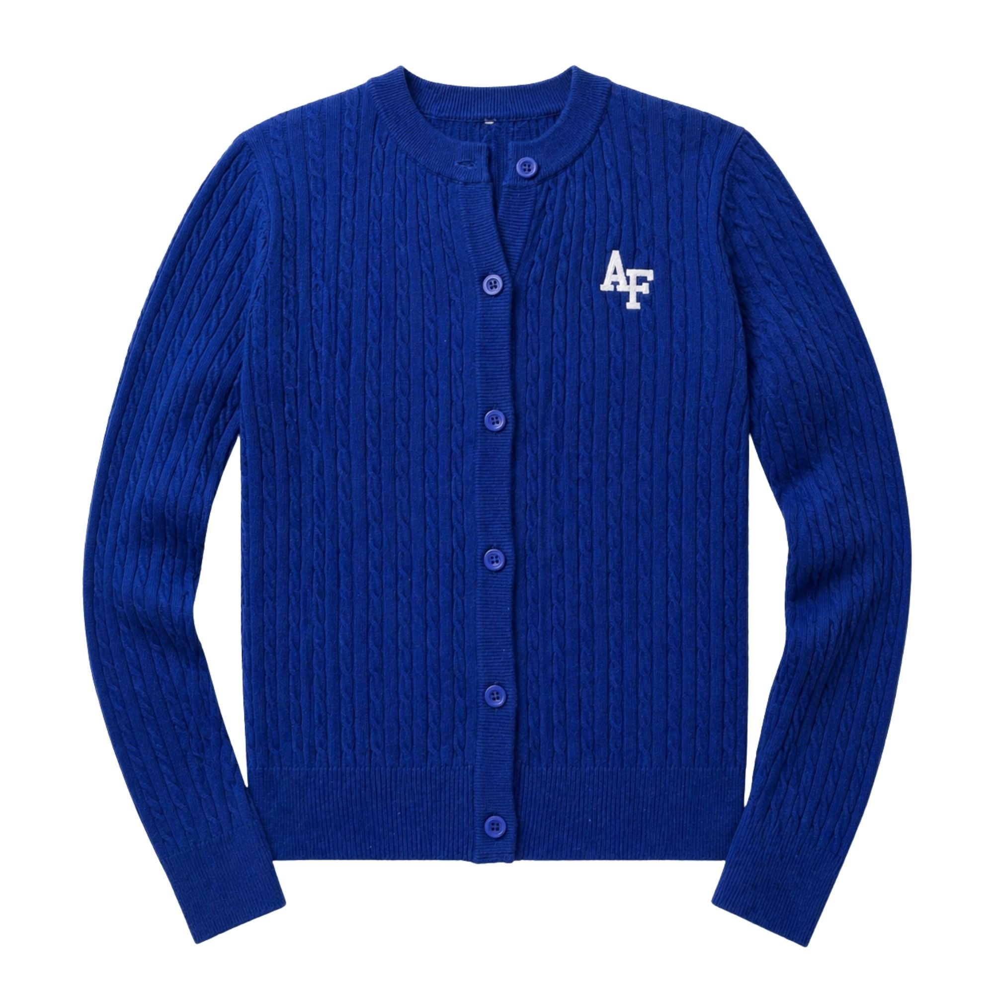 AF Cable Knit Cardigan | USAFA Women's Apparel – Doolittle Outfitters