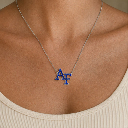 Air Force Crystal Logo Necklace
