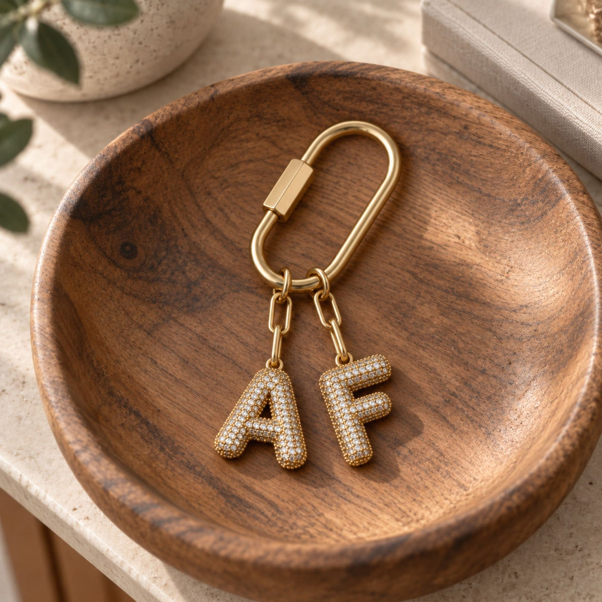 F (Force) Pavé Bubble Bag Charm