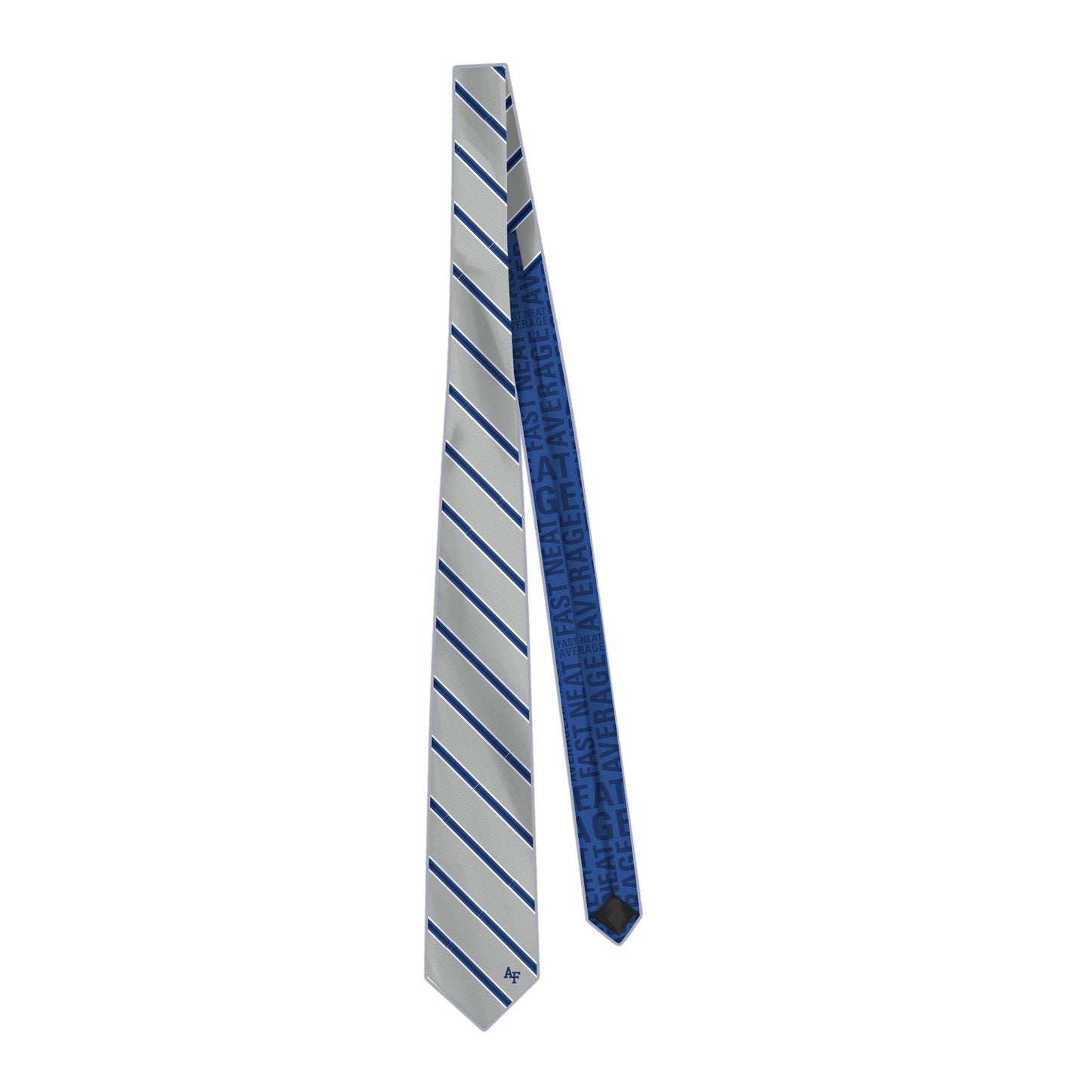 USAFA Silk Striped Necktie Class Color Collection - Silver