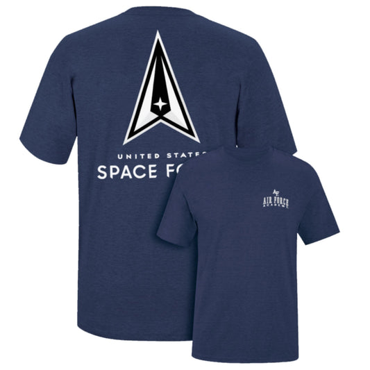 Space Force T-Shirt with Back Graphic - Dark Blue