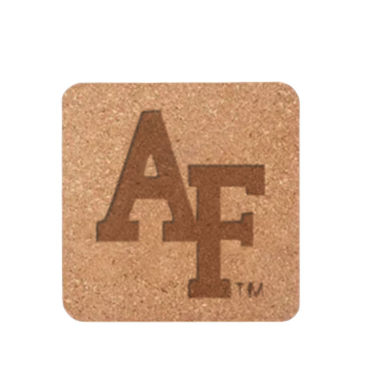Square Cork Coaster with Interlocking AF Logo