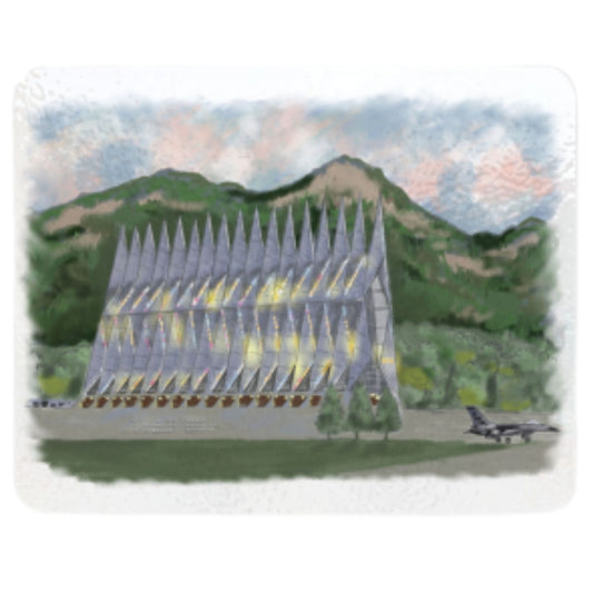 Glass Chapel Print Charcuterie Board