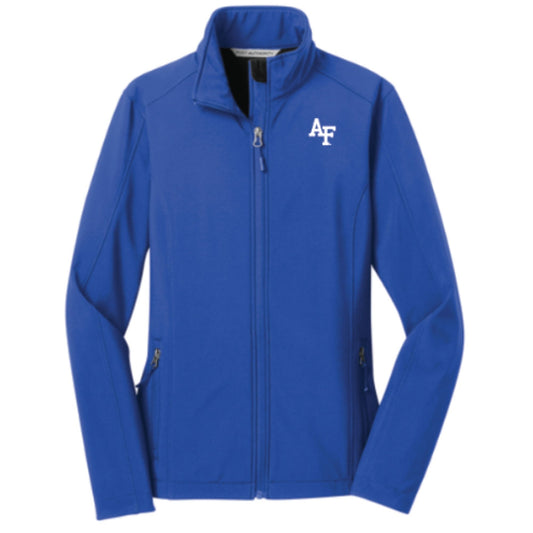 Women's Air Force 'AF' Soft Shell Jacket Royal Blue