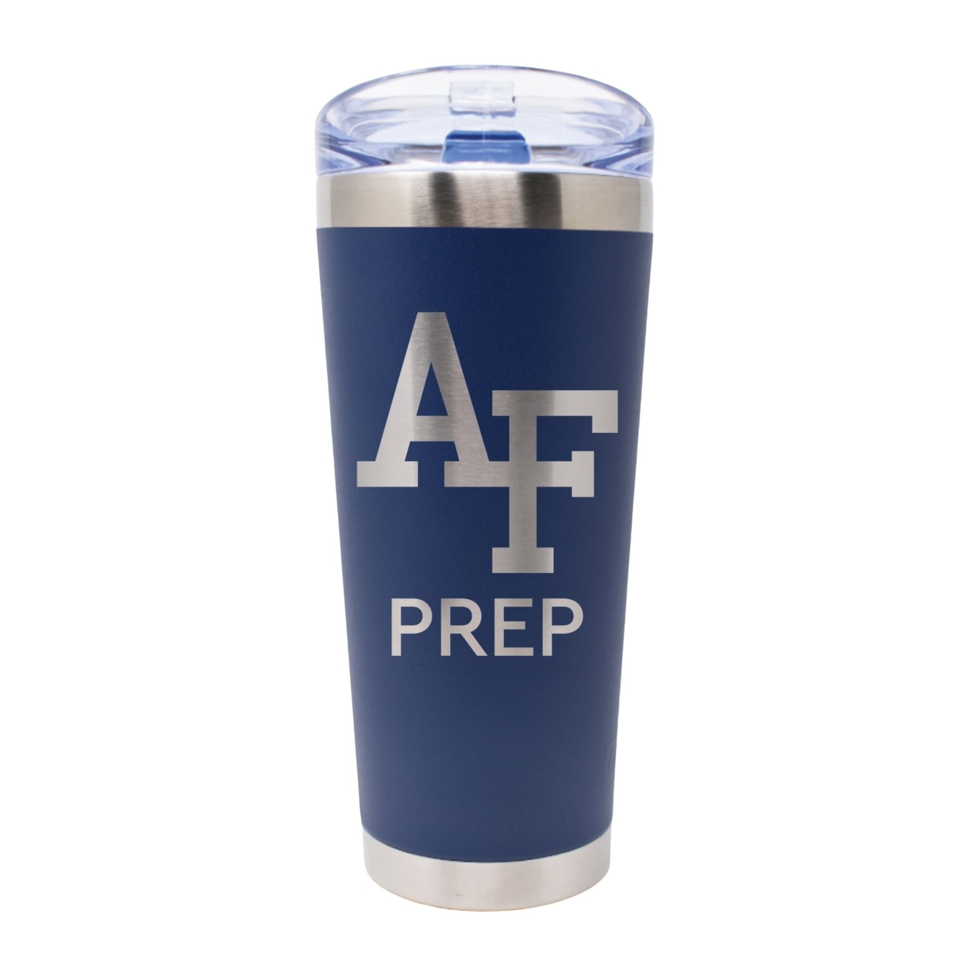 AF Prep Classic Tumbler 26 oz in blue with vacuum insulated design and straw lid