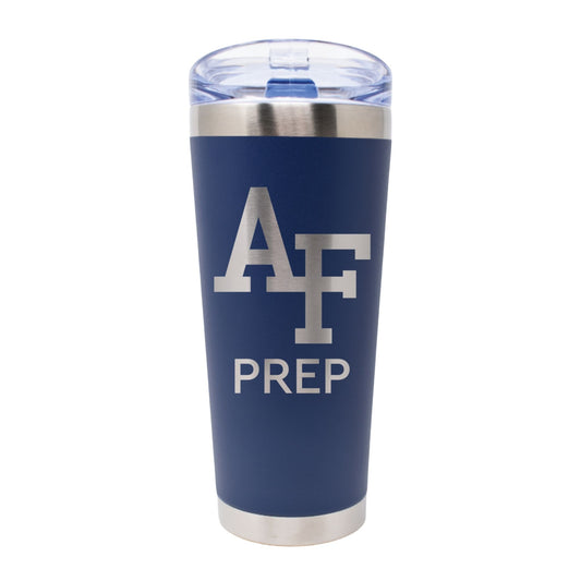 AF Prep Classic Tumbler 26 oz in blue with vacuum insulated design and straw lid