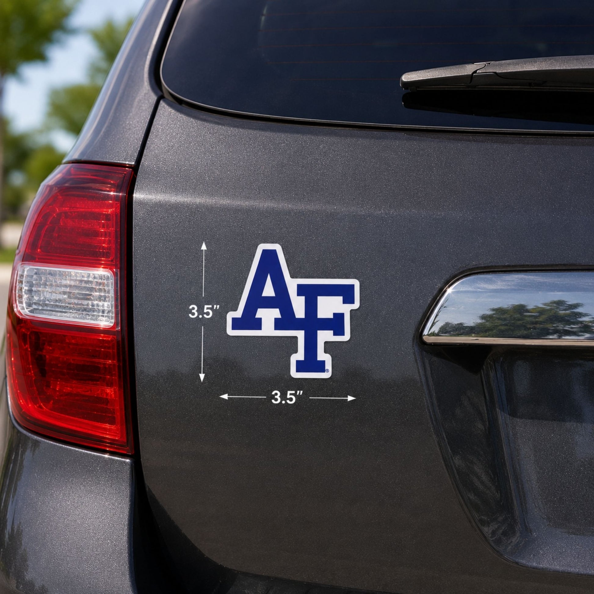 Air Force Academy AF logo magnet in blue and white for car, locker, or refrigerator