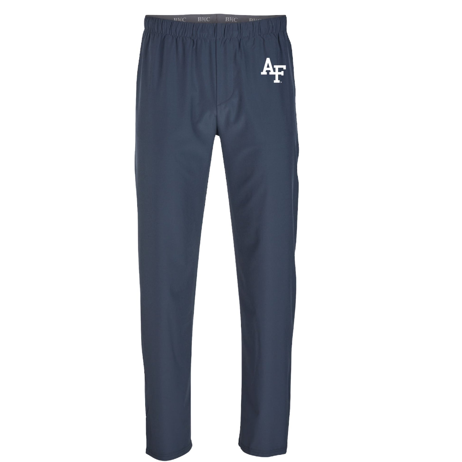Navy Air Force Academy performance pants featuring white AF logo on upper leg