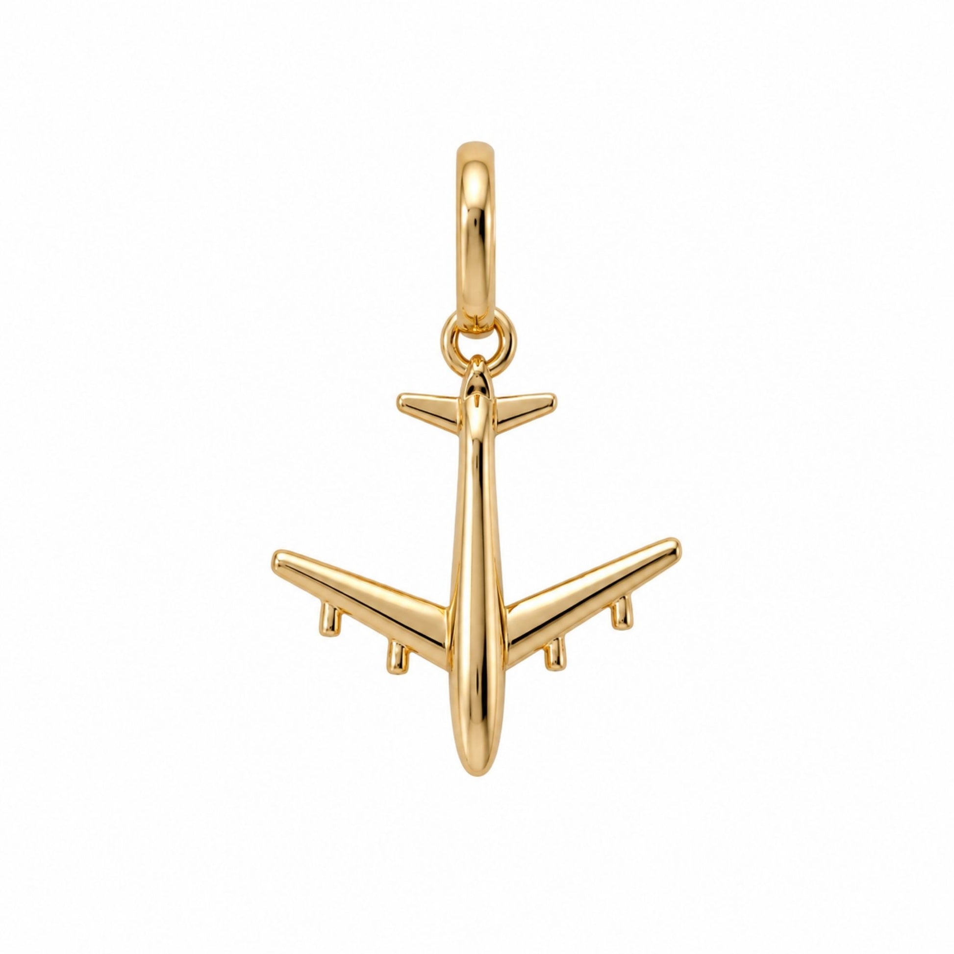 18k gold-plated airplane charm with clasp for an Air Force Academy necklace