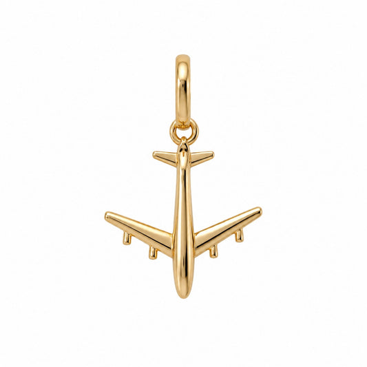 18k gold-plated airplane charm with clasp for an Air Force Academy necklace