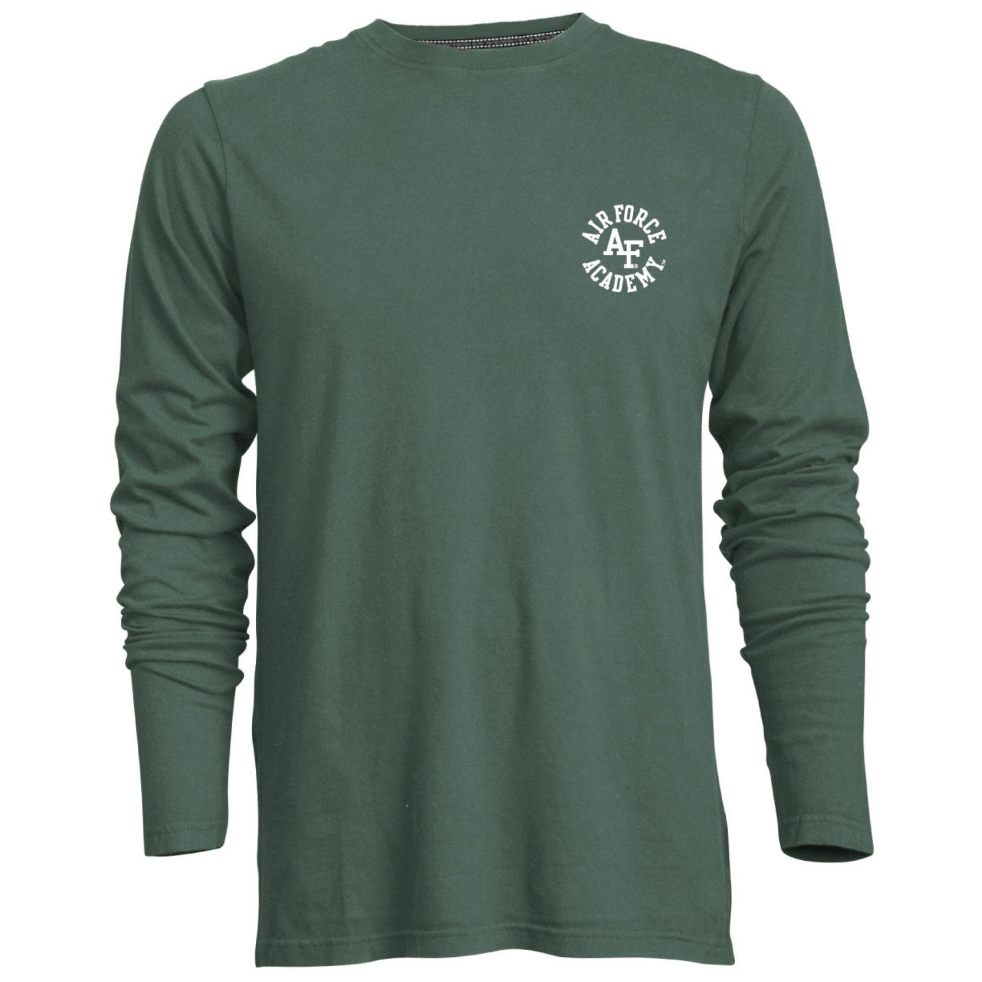 Air Force Academy Fly Like a Girl long sleeve t-shirt front with AF chest logo