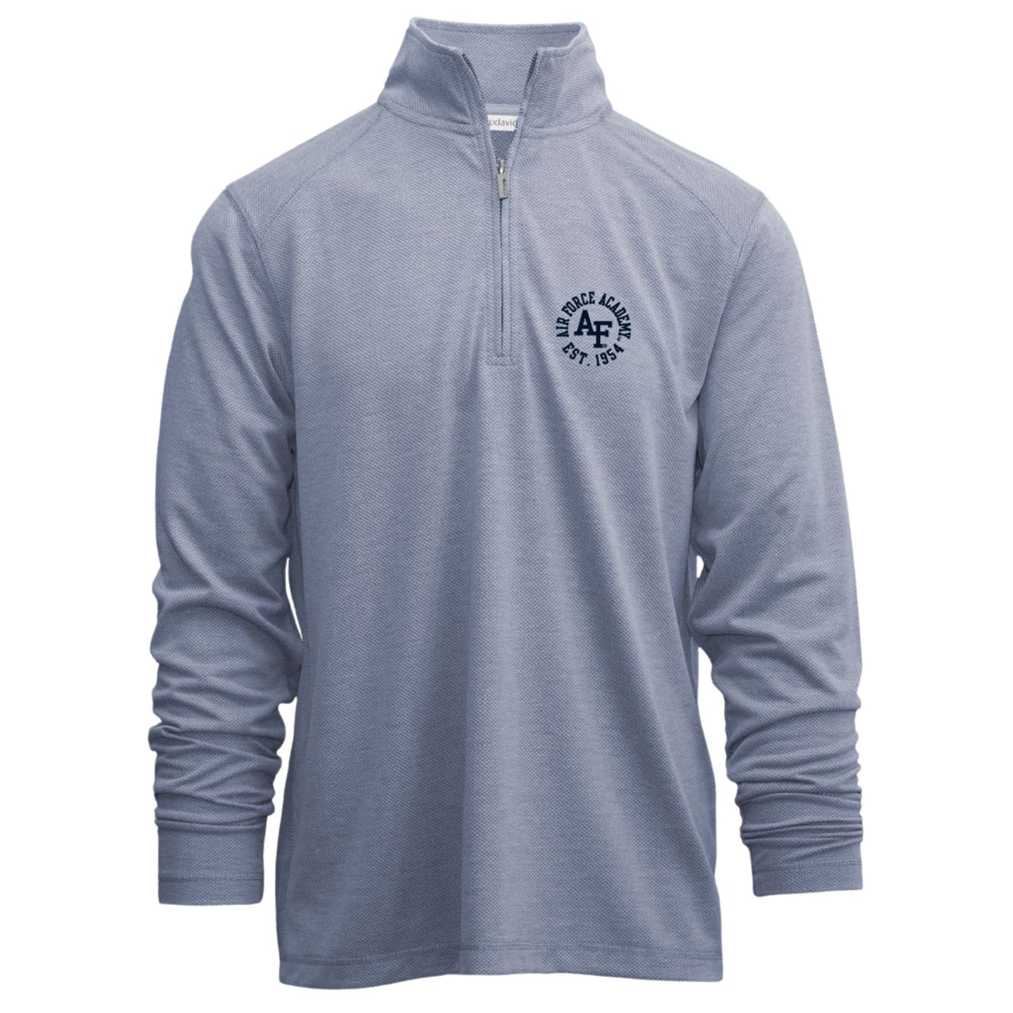 Air Force Academy Light Blue Quarter-Zip Pullover with AF Logo and Est. 1954 Graphic