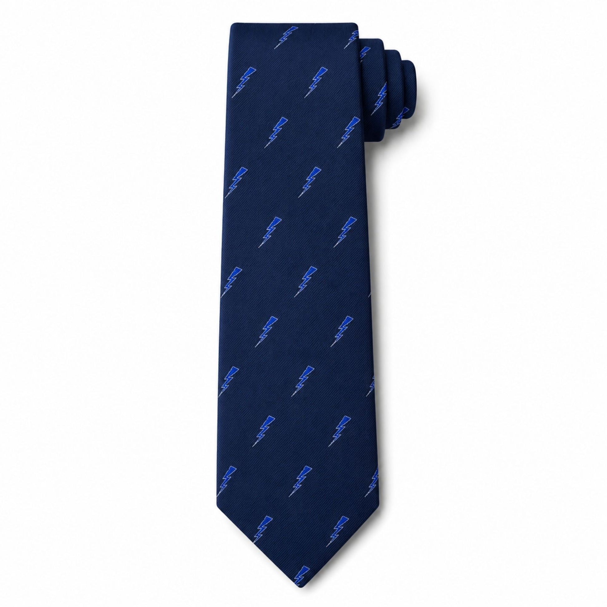 Air Force Academy lightning bolt necktie in blue with repeating pattern standard width