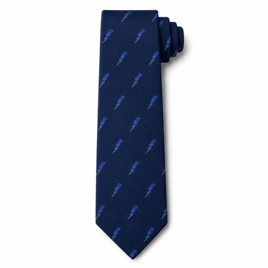 Air Force Academy lightning bolt necktie in blue with repeating pattern standard width