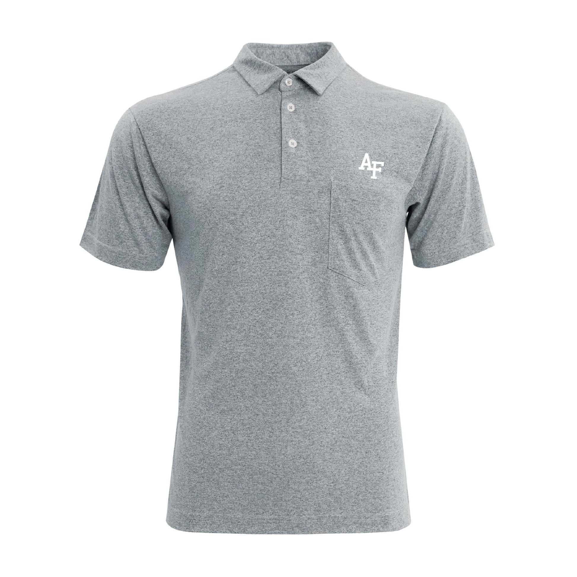 Air Force Academy Men’s Light Grey AF Logo Polo Shirt