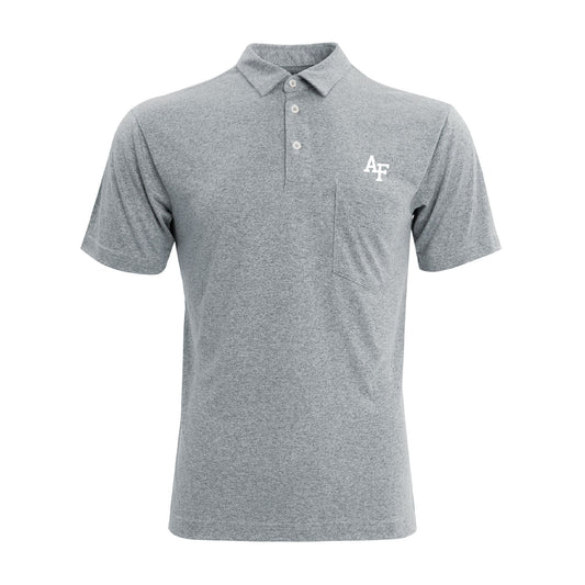 Air Force Academy Men’s Light Grey AF Logo Polo Shirt