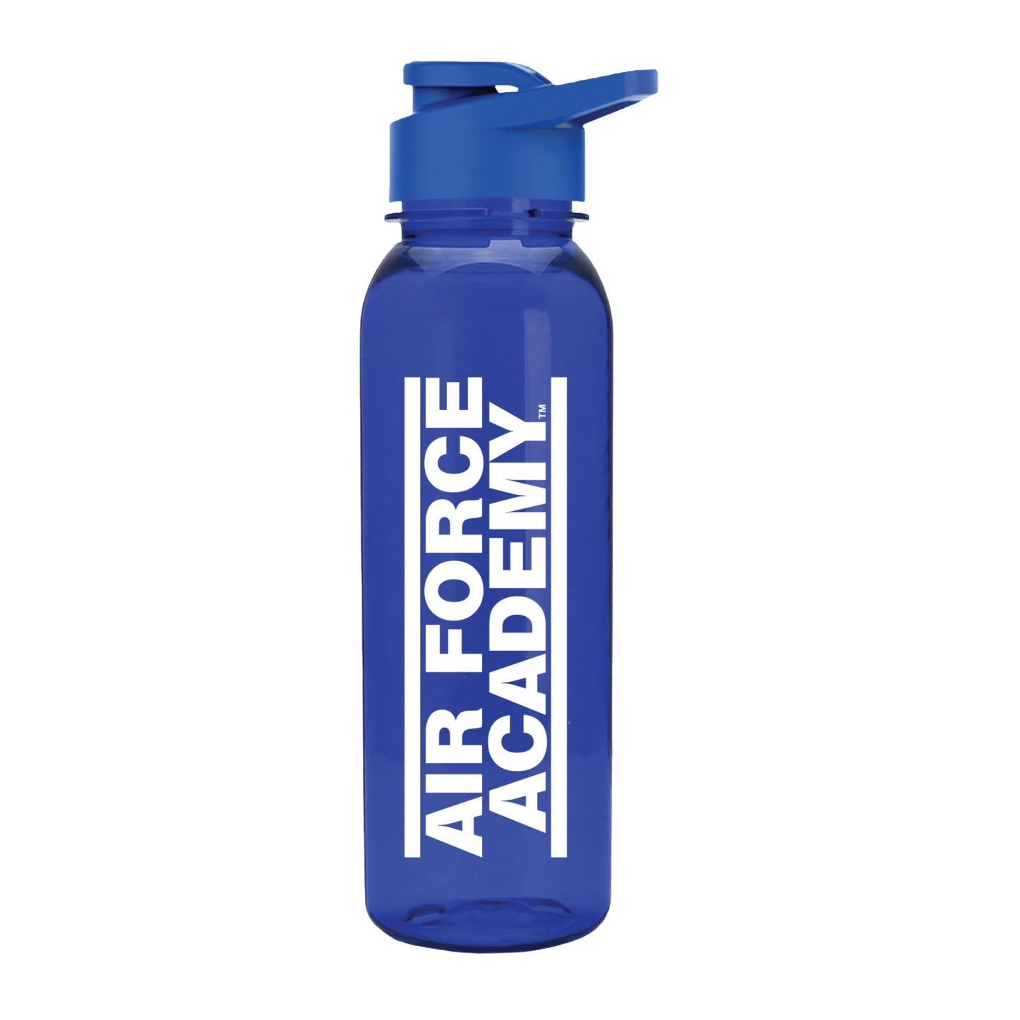 Air Force Academy Outdoorsman Water Bottle 24 oz in academy blue with vertical logo and carry loop lid