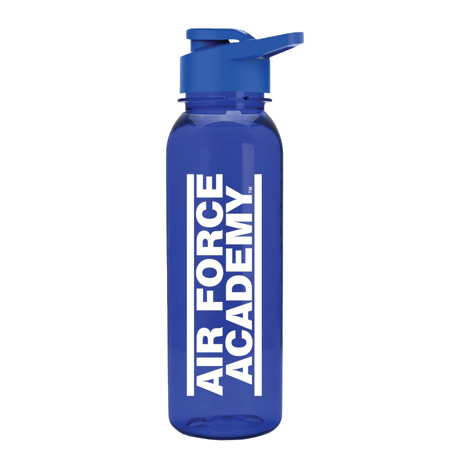 Air Force Academy Outdoorsman Water Bottle 24 oz in academy blue with vertical logo and carry loop lid