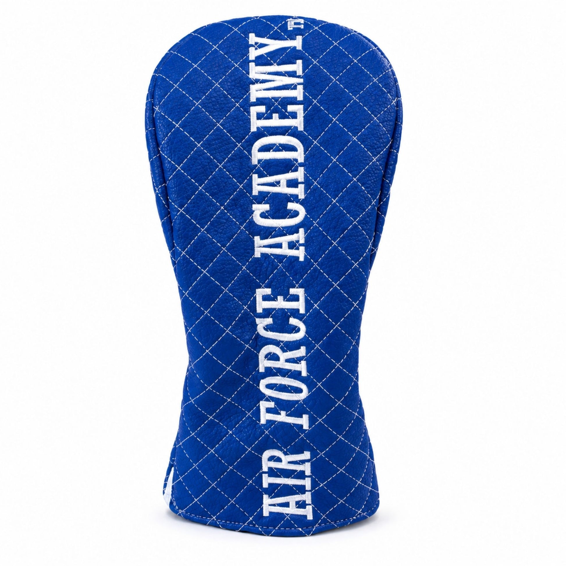 Air Force Academy quilted blue golf club headcover with embroidered graphics and diamond-stitched design