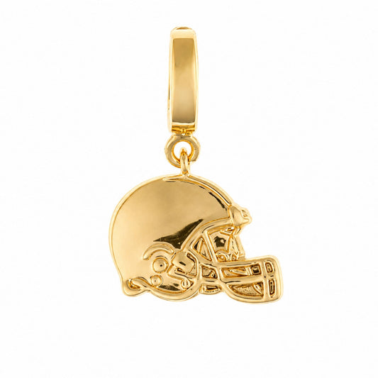 18k gold-plated football helmet charm with clasp for an Air Force Academy necklace