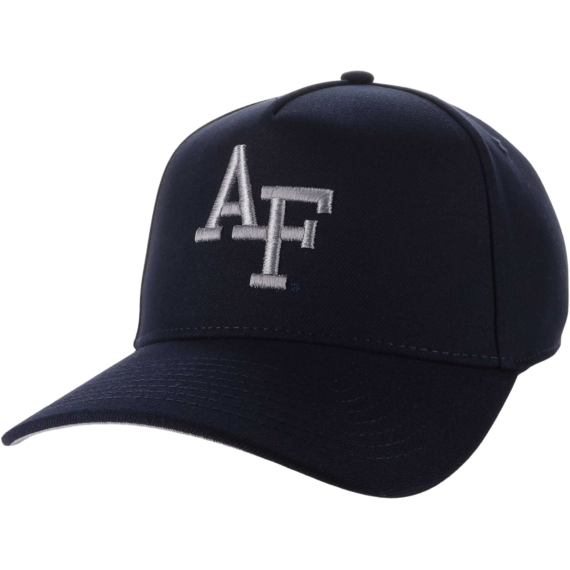dark blue Air Force coach cap with white AF logo on front