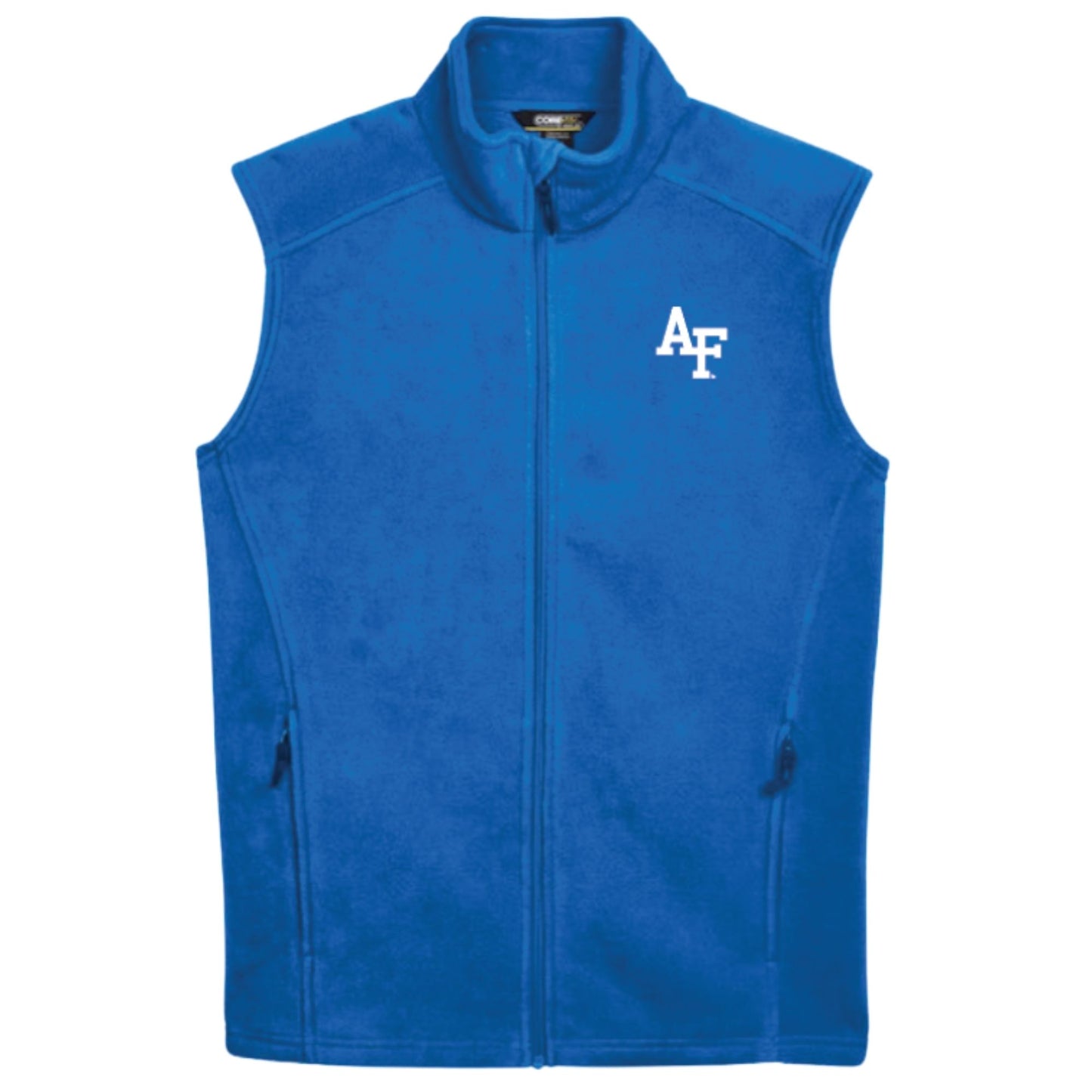 Air Force Men’s Falcon Fleece Vest in royal blue with embroidered AF logo