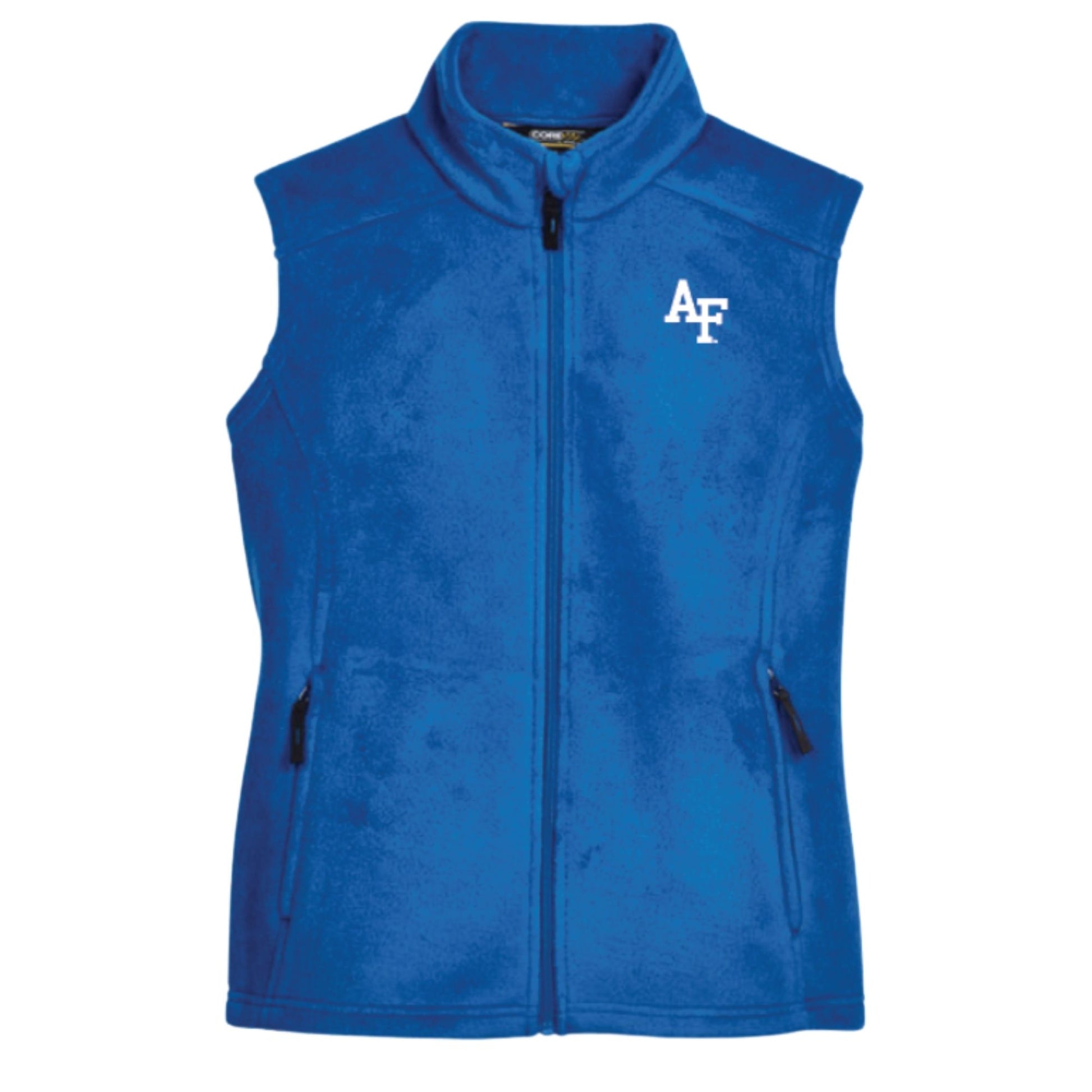 Air Force Women’s Falcon Fleece Vest in royal blue with embroidered AF logo