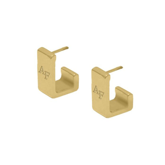 Hill Square Stud Earrings Silver or Gold