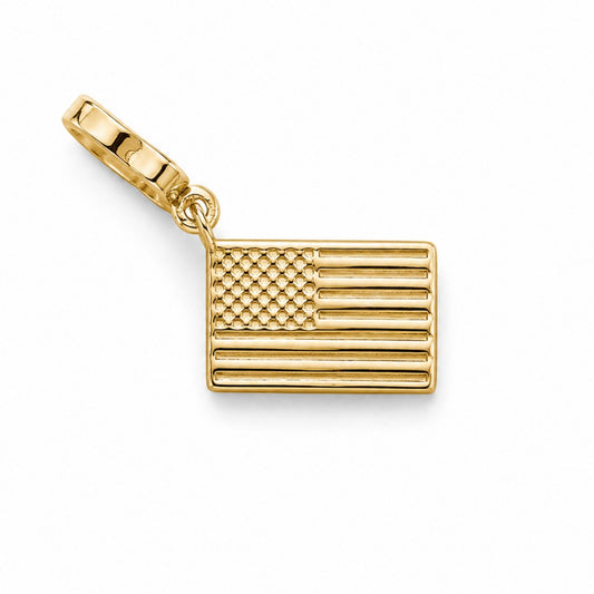 18k gold-plated American flag charm with clasp for a USAFA squadron necklace
