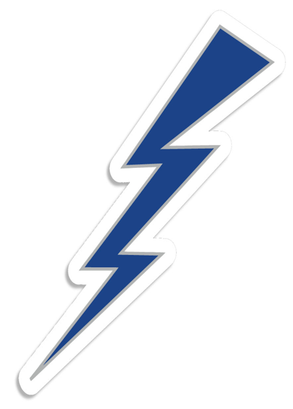 USAFA Striking Bolt Lapel Pin 1.25" Silver Tone