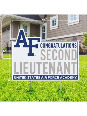 AF Congratulations Second Lieutenant Lawn Sign by Color Shock