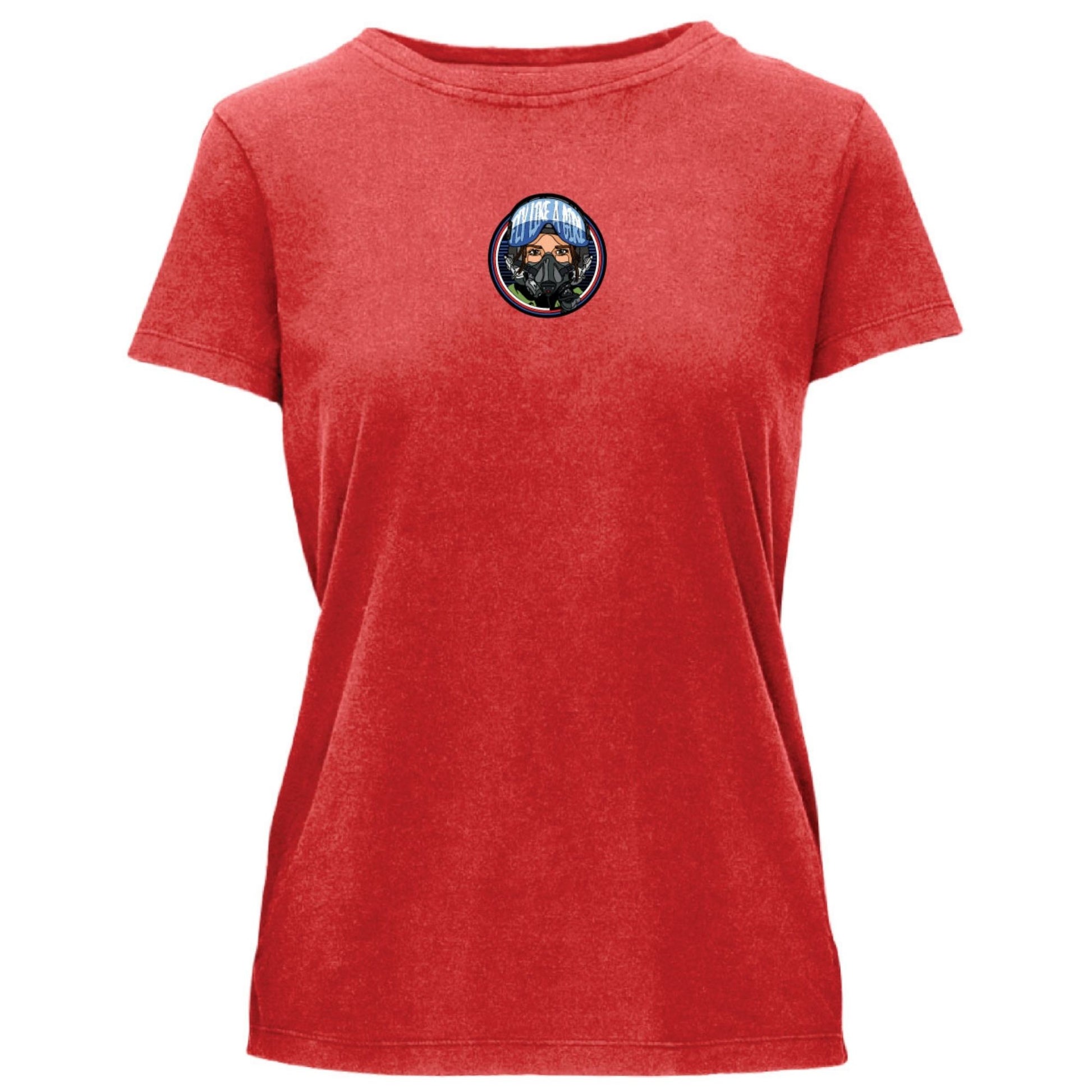 Fly Like a Girl red Air Force Academy t-shirt