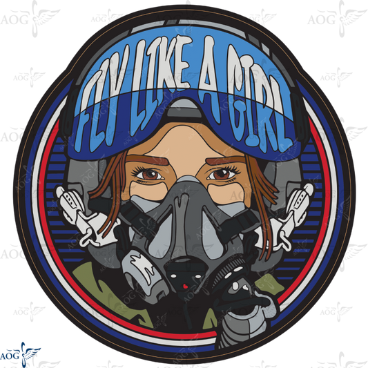 F-15E -FLY LIKE A GIRL STICKER