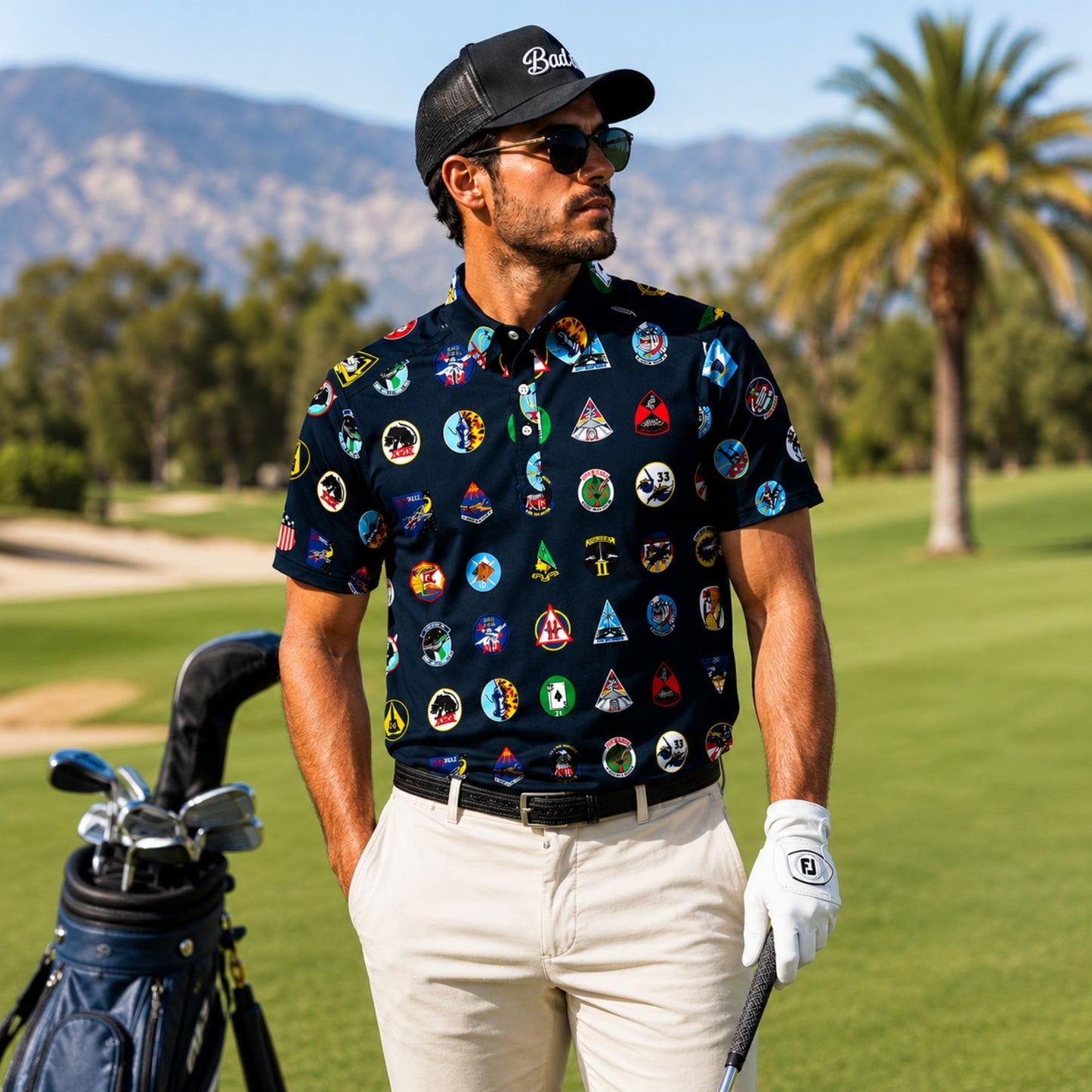 Show your USAFA spirit with the Forty Squadrons. One Family. Polo featuring all 40 squadron emblems and a comfortable 88% polyester, 12% spandex performance fabric.