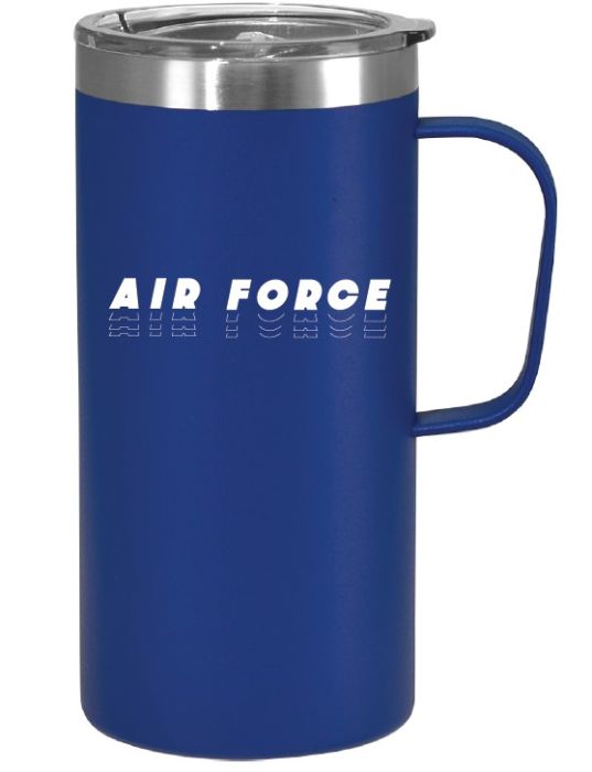 20-ounce Blue Messina Travel Mug with Handle