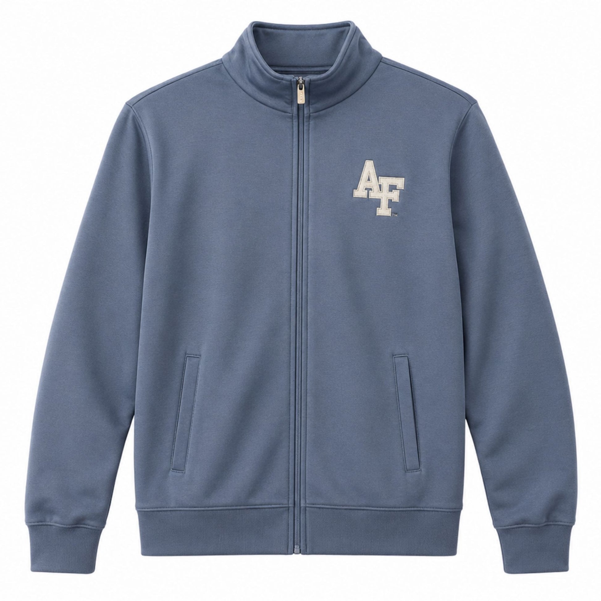 Men’s navy Monterey Lounge full zip jacket with AF logo