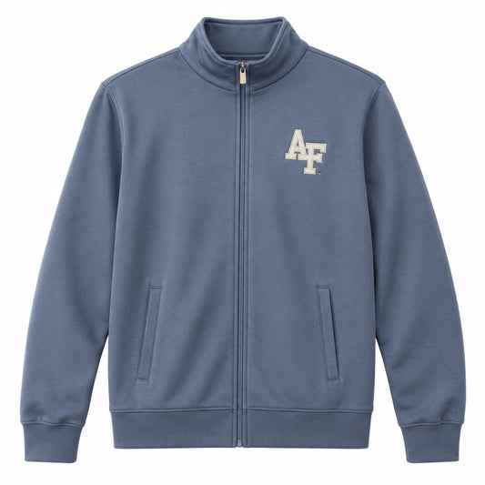 Men’s navy Monterey Lounge full zip jacket with AF logo