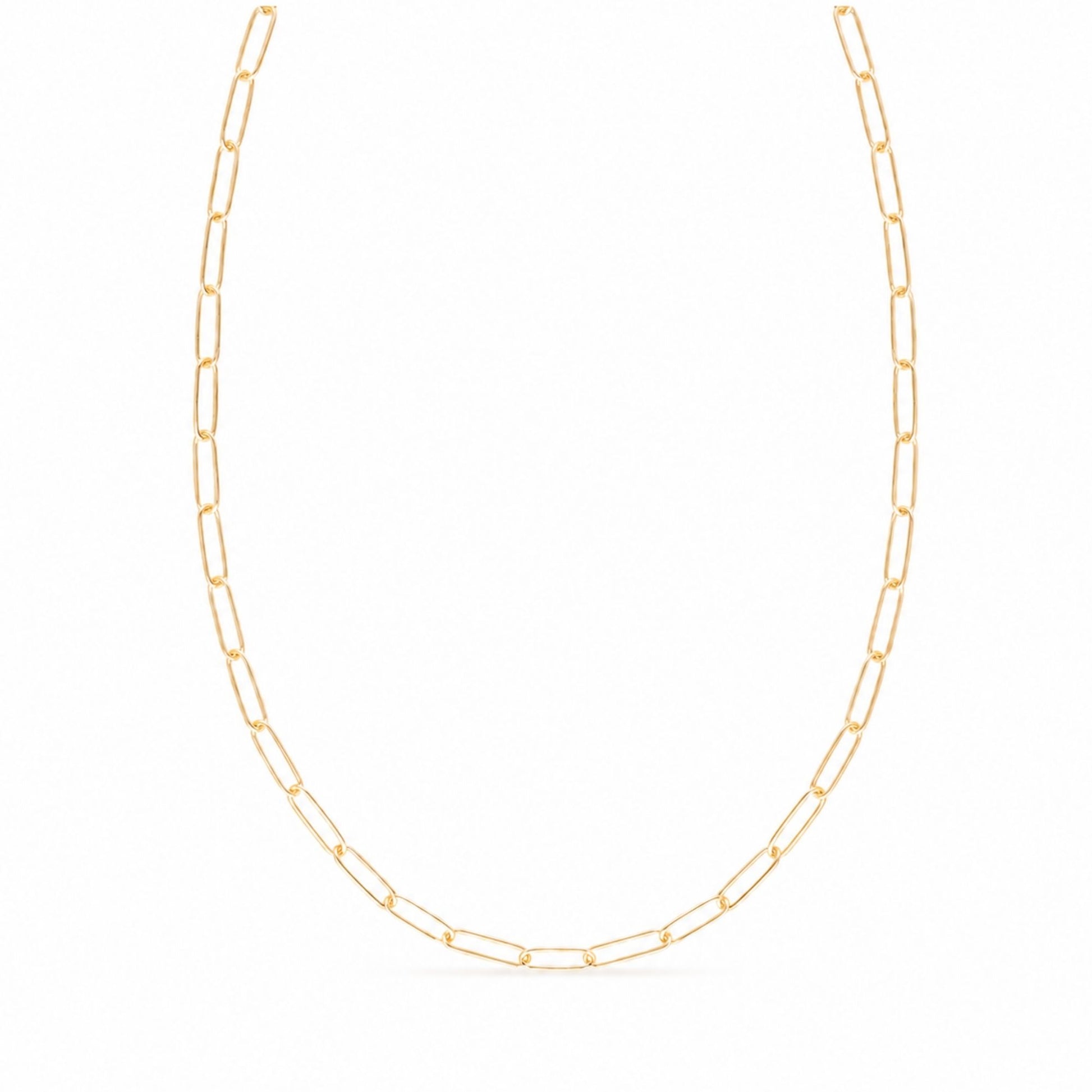 18k gold-plated My Cadet paperclip charm necklace adjustable from 18 to 21 inches
