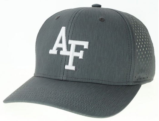 Gray Performance Mid-Pro Hat with White Embroidered AF Logo