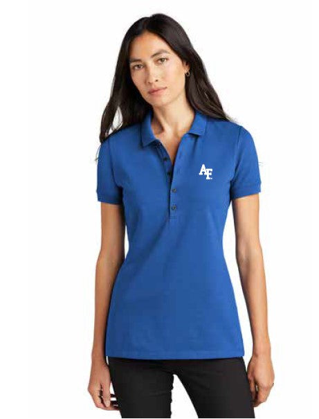 Ladies Royal Blue Pique Polo Mercer