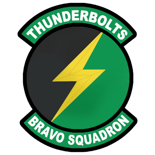 Prep School Bravo Squadron Sticker - "Thunderbolts"