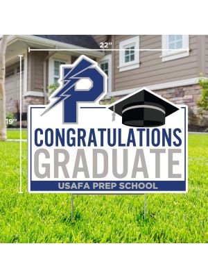 USAFA Prep School Congratulations Lawn Sign by Color Shock