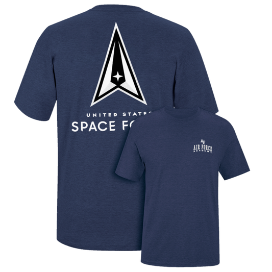 Space Force T-Shirt with Back Graphic - Dark Blue